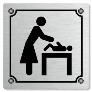 Přebalovací pult, 80x80mm, stříbrná, Kansas